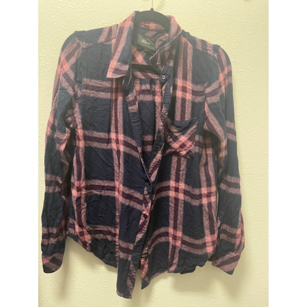 Rails Navy and Pink Plaid Shirt